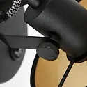 Mexlite Væglampe ORNOIR 1-flamme, med afbryder, justerbar E14 IP20, sort mat dæmpbar