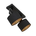 Væg- og Loftlampe ORNOIR 2-flammer, justerbar E14 IP20, sort mat dæmpbar