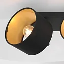 Mexlite Væg- og Loftlampe ORNOIR 2-flammer, justerbar E14 IP20, sort mat dæmpbar
