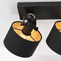 Mexlite Væg- og Loftlampe ORNOIR 2-flammer, justerbar E14 IP20, sort mat dæmpbar