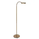 Standerlampe PLATU med fleksibel arm, med touch-dæmper IP20, bronze dæmpbar