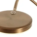 Mexlite Standerlampe PLATU med fleksibel arm, med touch-dæmper IP20, bronze dæmpbar