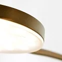 Mexlite Standerlampe PLATU med fleksibel arm, med touch-dæmper IP20, bronze dæmpbar