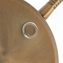 Mexlite Standerlampe PLATU med fleksibel arm, med touch-dæmper IP20, bronze dæmpbar