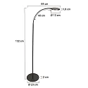Mexlite floor lamp PLATU IP20, dimmable