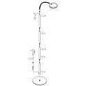 Mexlite floor lamp PLATU IP20, dimmable