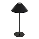 Bordlampe ANCILLA up / down, med USB tilslutning, med batteri, med touch-dæmper IP54, sort mat dæmpbar