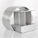 wall luminaire MURO up / down, round, adjustable G9 IP20, steel brushed dimmable