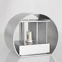 wall luminaire MURO up / down, round, adjustable G9 IP20, steel brushed dimmable
