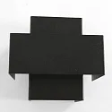 Steinhauer wall luminaire MURO 1-fold, square, direct / indirect G9 IP20, black matt dimmable