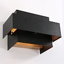 Steinhauer wall luminaire MURO 2-fold, square, direct / indirect G9 IP20, black matt dimmable