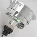 recessed luminaire PÉLITE SPOT round, rigid, set back GU10 IP20, steel brushed dimmable