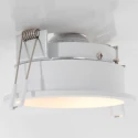 recessed luminaire PÉLITE SPOT round, rigid, set back GU10 IP20, steel brushed dimmable