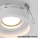 recessed luminaire PÉLITE SPOT round, rigid, set back GU10 IP20, steel brushed dimmable