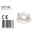 recessed luminaire PÉLITE SPOT round, rigid, set back GU10 IP20, steel brushed dimmable