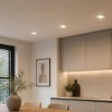 recessed luminaire PÉLITE SPOT round, rigid, set back GU10 IP20, steel brushed dimmable