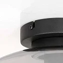 Steinhauer ceiling luminaire REFLEXION oval E27 IP20, smoky colour, black dimmable