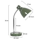 Steinhauer Bordlampe SPRING vipbar E27 IP20, grøn 