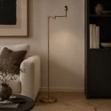 Mexlite Standerlampe BELLA 1-flamme, uden skærm E27 IP20, bronze dæmpbar