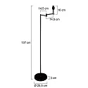 Standerlampe BELLA 1-flamme E27 IP20, sort dæmpbar