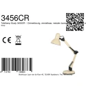 Mexlite table lamp STUDY 1 flame E27 IP20, creme dimmable