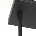 Steinhauer Pendel STANG 3-flammer E27 IP20, grå, sort dæmpbar