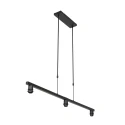 Steinhauer Pendel STANG 3-flammer E27 IP20, guld, sort dæmpbar
