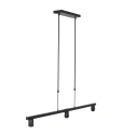 Steinhauer Pendel STANG 3-flammer E27 IP20, guld, sort dæmpbar