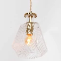 Mexlite pendant luminaire GRAZIOGLASS ?18cm E27 IP20, brass