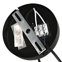 Pendel BOLLIQUE rund E27 IP20, rav, messing, sort dæmpbar