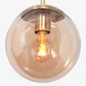Steinhauer Pendel BOLLIQUE rund E27 IP20, rav, messing, sort dæmpbar