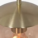 Pendel BOLLIQUE rund E27 IP20, rav, messing, sort dæmpbar