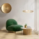 Steinhauer Pendel RINGLUX LED IP20, guld dæmpbar