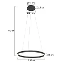 Steinhauer Pendel RINGLUX LED IP20, sort dæmpbar