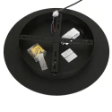 Steinhauer ceiling luminaire RINGLUX 1 flame IP20, black dimmable