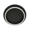 Steinhauer ceiling luminaire RINGLUX 1 flame IP20, black dimmable