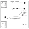 Steinhauer ceiling luminaire RINGLUX 1 flame IP20, black dimmable