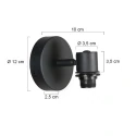 Steinhauer Væglampe BAMBUS E14 IP20, træ, sort dæmpbar