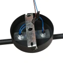 Steinhauer Loftlampe BAMBUS 2-flammer E14 IP20, træ, sort dæmpbar