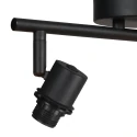 Steinhauer Loftlampe BAMBUS 2-flammer E14 IP20, træ, sort dæmpbar
