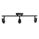 Loftlampe BAMBUS 3-flammer E14 IP20, træ, sort dæmpbar