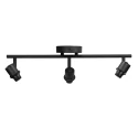 Steinhauer Loftlampe BAMBUS 3-flammer E14 IP20, træ, sort dæmpbar