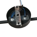 Steinhauer Loftlampe BAMBUS 4-flammer E14 IP20, træ, sort dæmpbar