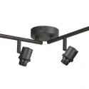Steinhauer Loftlampe BAMBUS 4-flammer E14 IP20, træ, sort dæmpbar