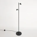 Steinhauer Standerlampe BAMBUS 2-flammer E14 IP20, træ, sort dæmpbar