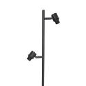 Steinhauer Standerlampe BAMBUS 2-flammer E14 IP20, træ, sort dæmpbar