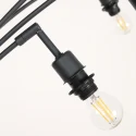 Steinhauer Standerlampe BAMBUS 5-flammer E14 IP20, træ, sort dæmpbar