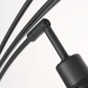 Steinhauer Standerlampe BAMBUS 5-flammer E14 IP20, træ, sort dæmpbar
