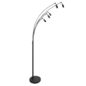 Steinhauer Standerlampe BAMBUS 5-flammer E14 IP20, træ, sort dæmpbar