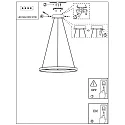 Steinhauer pendant luminaire RINGLUX up / down IP20, black dimmable